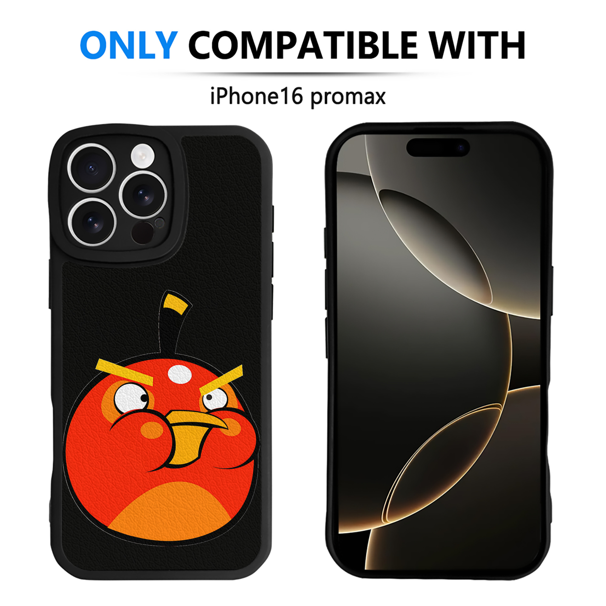 （画像用） Angry Birds アングリーバード 【iPhone 16シリーズ対応】シリコンスマホケース（レザー調） 材質：シリコン